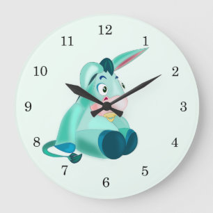 Sonnenuhr mit Baby Donkey - individuell einstellba Große Wanduhr