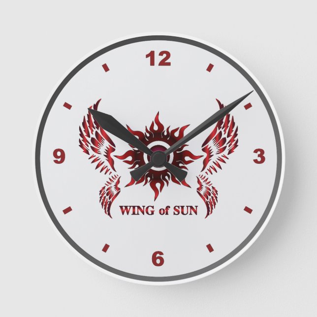 Sonnenuhr Runde Wanduhr (Vorderseite)