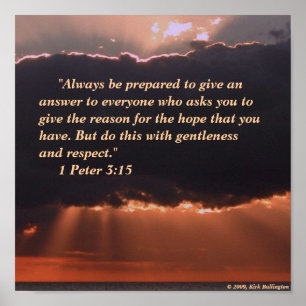 Sonnenuntergang — 1 Peter 3:15 Poster