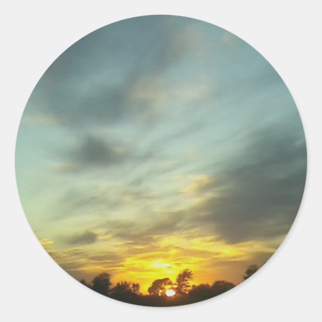 Sonnenuntergang 4 Aufkleber (Vorderseite)