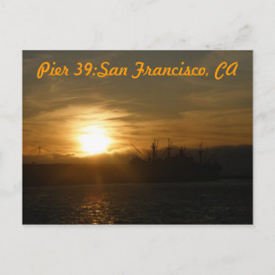 Sonnenuntergang ab Pier 39:San Francisco, CA Postk Postkarte