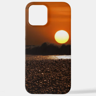 Sonnenuntergang-Abend-Himmel-Strand-Hintergrund iPhone 12 Pro Max Hülle