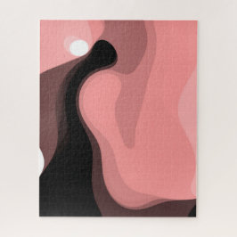 Sonnenuntergang: Abstrakt rosa, schwarz und weiß