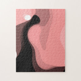 Sonnenuntergang: Abstrakt rosa, schwarz und weiß