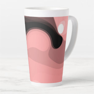 Sonnenuntergang: Abstrakt rosa, schwarz und weiß Milchtasse