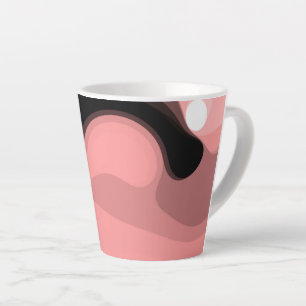 Sonnenuntergang: Abstrakt rosa, schwarz und weiß Milchtasse