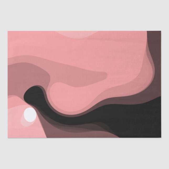 Sonnenuntergang: Abstrakt rosa, schwarz und weiß Seidenpapier (Vorderseite)