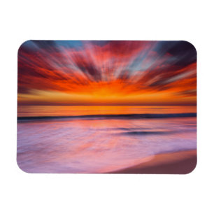 Sonnenuntergang abstrakt vom Tamarack Beach Magnet