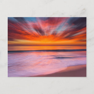 Sonnenuntergang abstrakt vom Tamarack Beach Postkarte