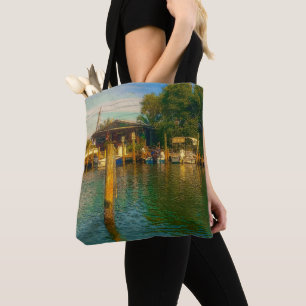 Sonnenuntergang am alten Wasserloch Tasche