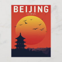 Sonnenuntergang am Beijing China Tempel