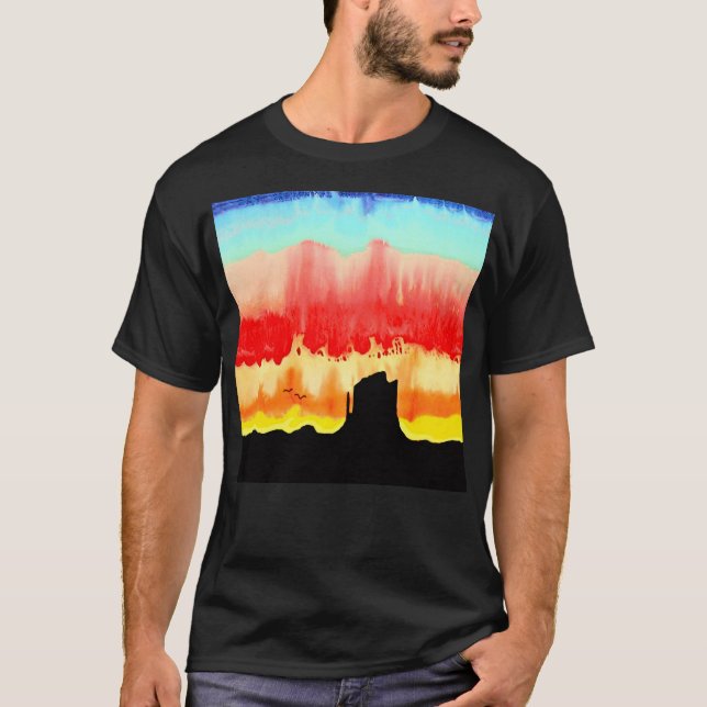 Sonnenuntergang am Berg   T-Shirt (Vorderseite)