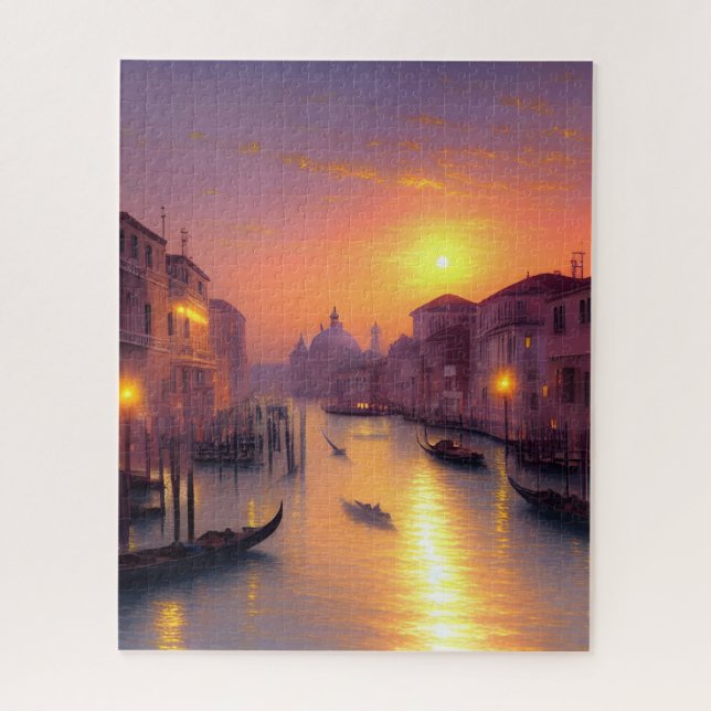 Sonnenuntergang am Canale Grande Digitale Kunst (Vertikal)