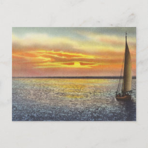 Sonnenuntergang am Cape Cod Postkarte