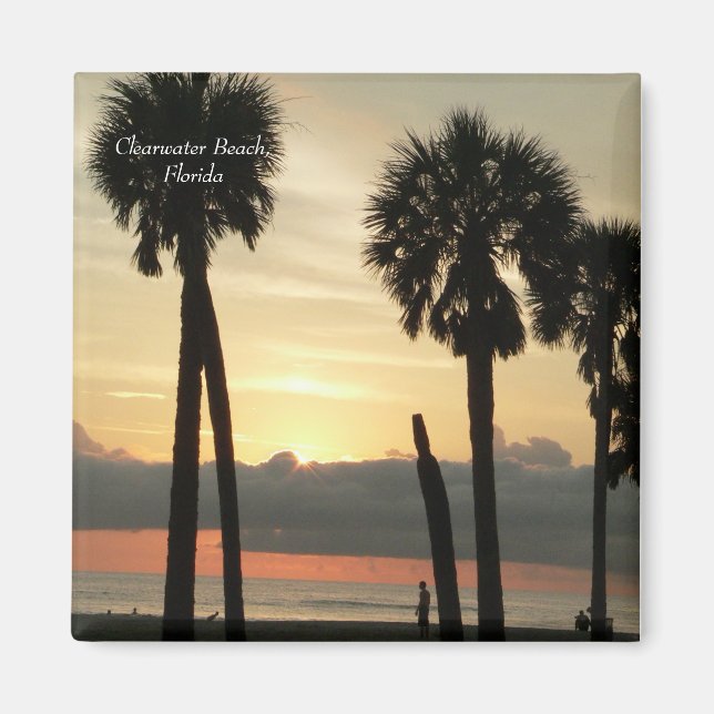 Sonnenuntergang am Clearwater Beach Magnet (Vorne)