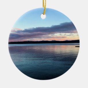 Sonnenuntergang am Crescent Lake, OR Keramik Ornament