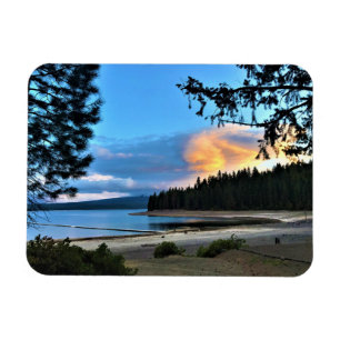 Sonnenuntergang am Crescent Lake, Oregon Magnet