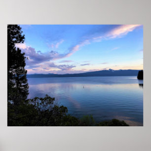 Sonnenuntergang am Crescent Lake, Oregon Poster