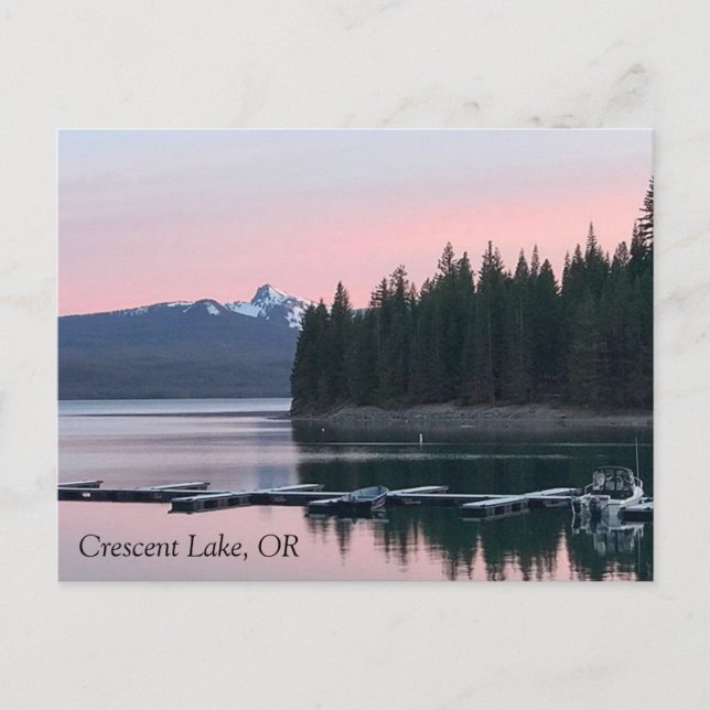 Sonnenuntergang am Crescent Lake, Oregon Postkarte (Vorderseite)