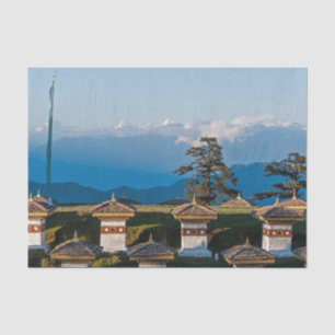 Sonnenuntergang am Dochula-Pass - Bhutan, Himalaja Seidenpapier