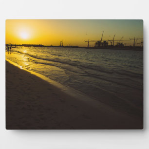 Sonnenuntergang am Dubai Fotoplatte
