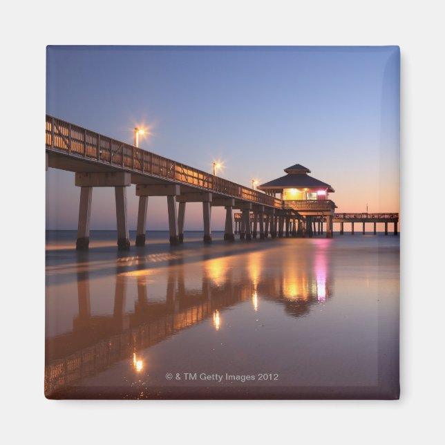 Sonnenuntergang am Fischerhafen, Fort Myers Beach, Magnet (Vorne)