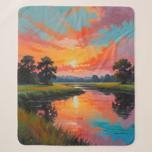 Sonnenuntergang am Fluss Sherpadecke