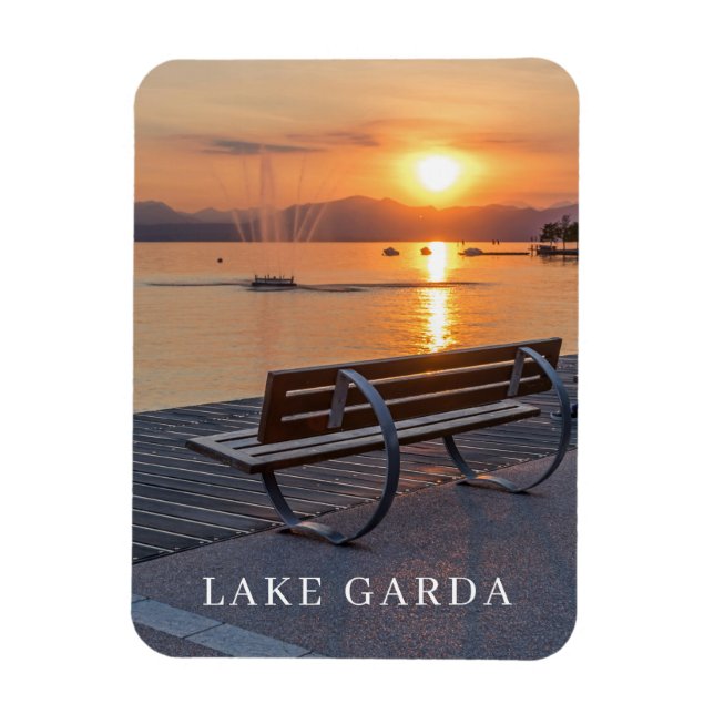 Sonnenuntergang am Gardasee Kühlschrankmagnet Magnet (Vertikal)