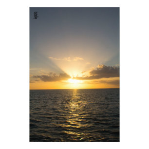 Sonnenuntergang am Golf Fotodruck