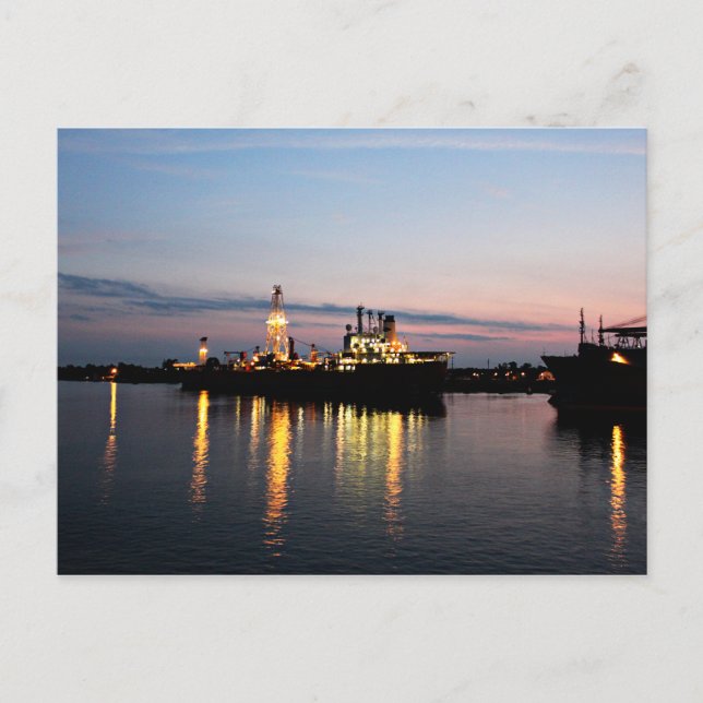 Sonnenuntergang am Golf von Mexiko Postkarte (Vorderseite)