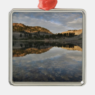 Sonnenuntergang am Helensee, Lassen Ornament Aus Metall