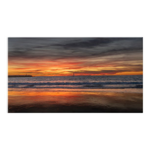 Sonnenuntergang am Höhepunkt - Marina Del Rey, CA Fotodruck