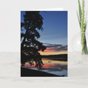 Sonnenuntergang am Hood Canal - Kunstkarte Karte