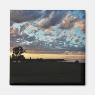 Sonnenuntergang am Karibu-Insel-provinziellen Park Magnet