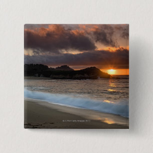 Sonnenuntergang am Kloster-Strand, Carmel, Button
