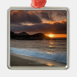 Sonnenuntergang am Kloster-Strand, Carmel, Silbernes Ornament