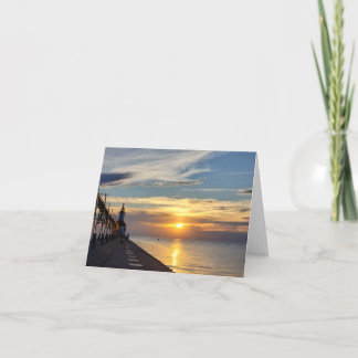 Sonnenuntergang am Lake Michigan Blank Note Card Karte