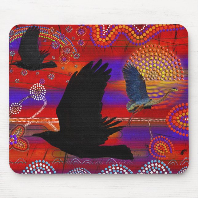 Sonnenuntergang am Lake Wendouree Mousepad (Vorne)