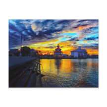 Sonnenuntergang am Leuchtturm des New Basin Canal