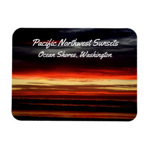 Sonnenuntergang am Meer, WA-Foto Magnet