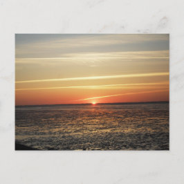 Sonnenuntergang am Meer Watt Ebbe Postkarte