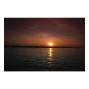 Sonnenuntergang am Mekong-Fluss Fotodruck