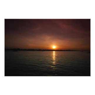 Sonnenuntergang am Mekong-Fluss Fotodruck