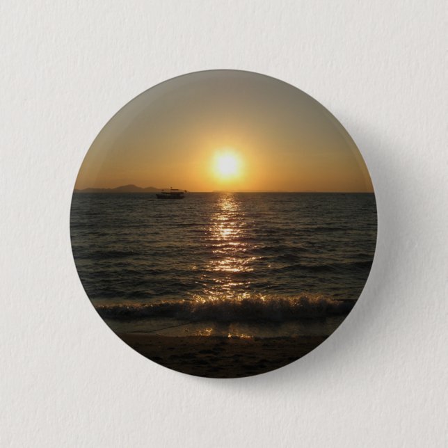 Sonnenuntergang am Naklua Beach .. Pattaya, Chonbu Button (Vorderseite)