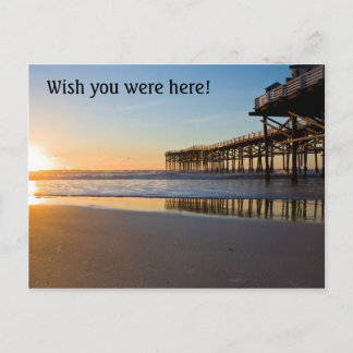 Sonnenuntergang am Ocean Pier Postkarte