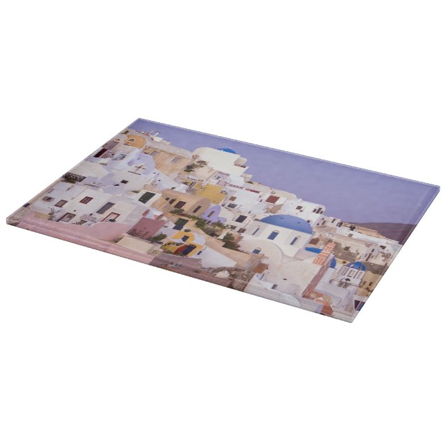 Sonnenuntergang am Öl, Santorini 2 Schneidebrett (Ecke)