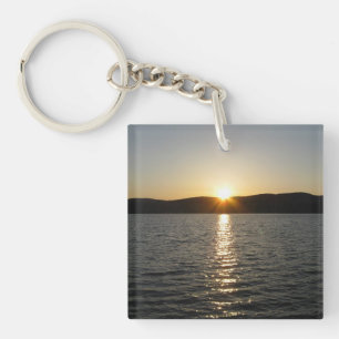 Sonnenuntergang am Onota-See: Horizontal Schlüsselanhänger