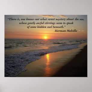 Sonnenuntergang am Ozean Poster