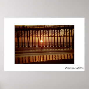 Sonnenuntergang am Ozean Poster