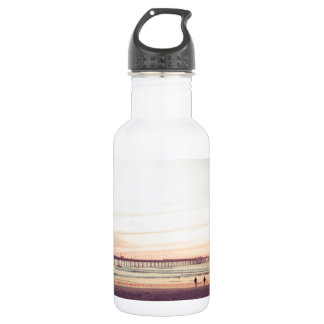 Sonnenuntergang am Ozean-Strand, Kalifornien Edelstahlflasche